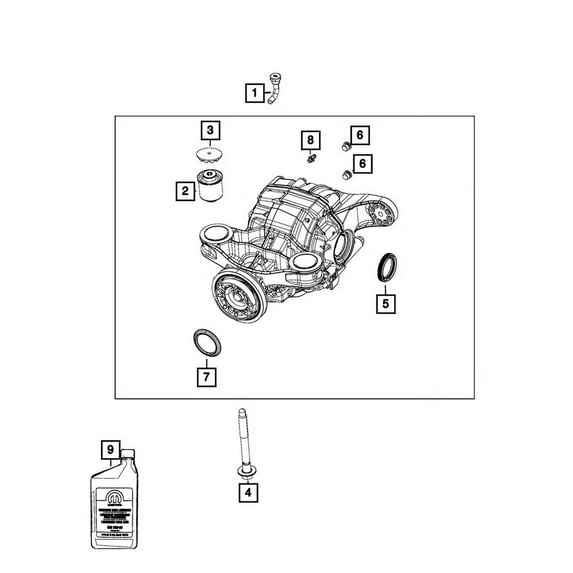 New Genuine Mopar Lubricant Gear OE 68083381AA