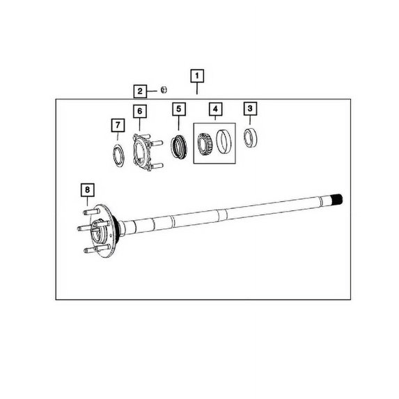 New Genuine Mopar Shaft Axle Rear 2020-2024 OE 68474264AA