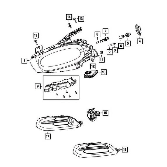 New Genuine Mopar Socket Side Marker 2013-2021 OE 68186726AA