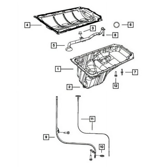 New Genuine Mopar Tube Engine Oil Indicator OE 53021322AG