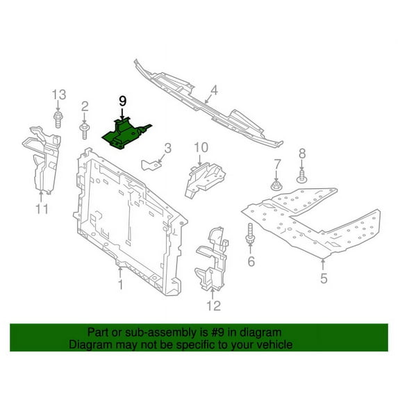 New Genuine Nissan Air Guide-Radiator 215785BC0B / 21578-5BC0B OEM