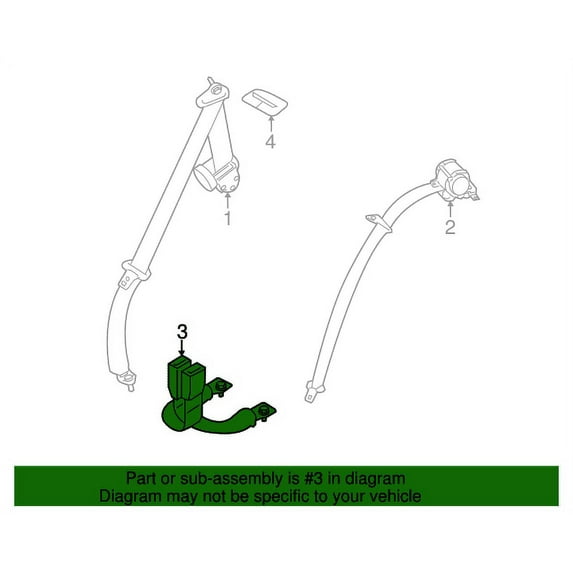 New Genuine Nissan Belt Assy-Buckle,Rear Seat 888421KA3A / 88842-1KA3A OEM