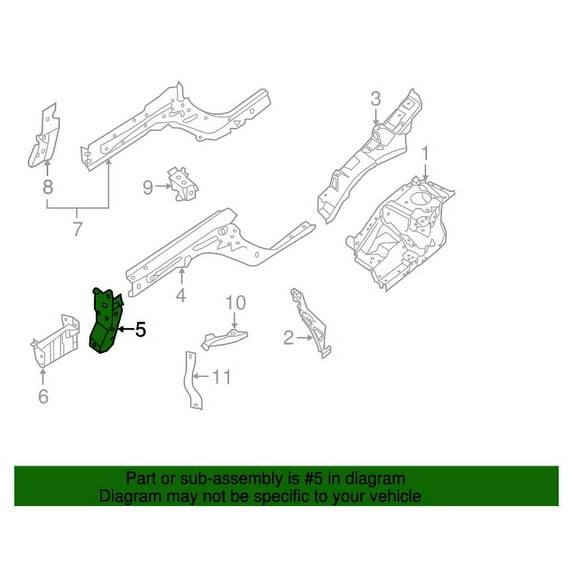 New Genuine Nissan Bracket-Add On Frame Outer,Lh G51F14ATMA / G51F1-4ATMA OEM