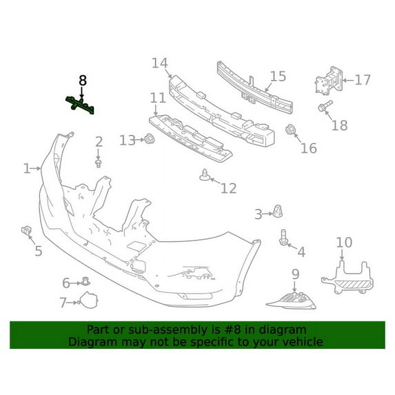New Genuine Nissan Bracket-Front Bumper Side,Lh 62223DF30A / 62223-DF30A OEM