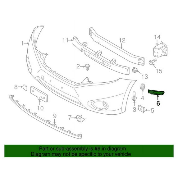 New Genuine Nissan Bracket Front Bumper Side Lh 622271JA0A / 62227-1JA0A OEM
