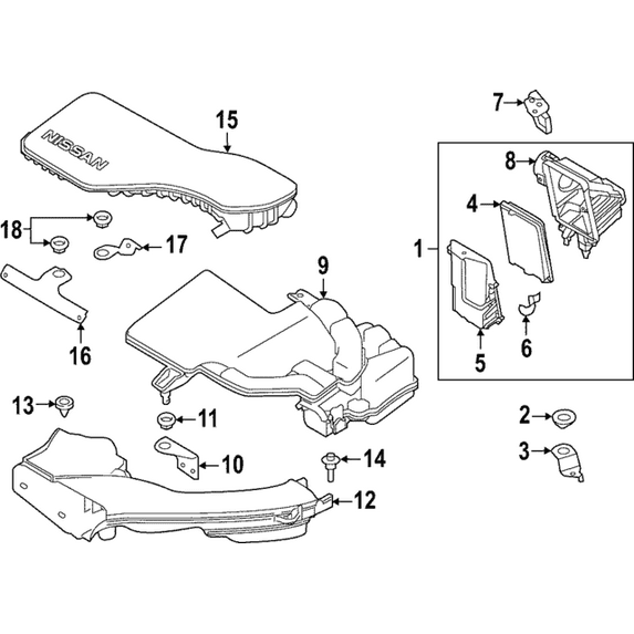 New Genuine Nissan Duct Assy Air OE 165546MA4A