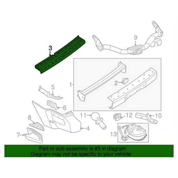 New Genuine Nissan Finisher-Rear Bumper,Center 85071EA000 / 85071-EA000 OEM