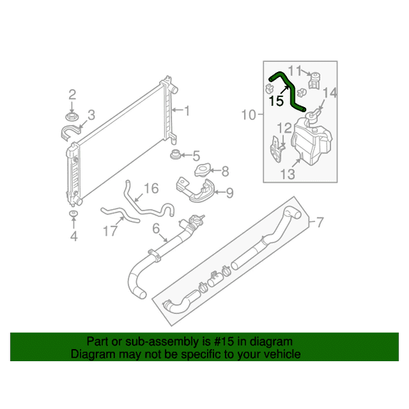 New Genuine Nissan Hose-Reserve Tank 21741JA00A / 21741-JA00A OEM
