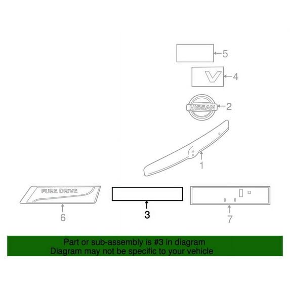 New Genuine Nissan / Infiniti Emblem - Rear 908923BA0A / 90892-3BA0A OEM