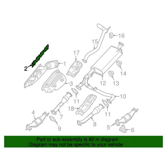 New Genuine Nissan / Infiniti Gasket-Exhaust Manifold,A 14036EA200 OEM