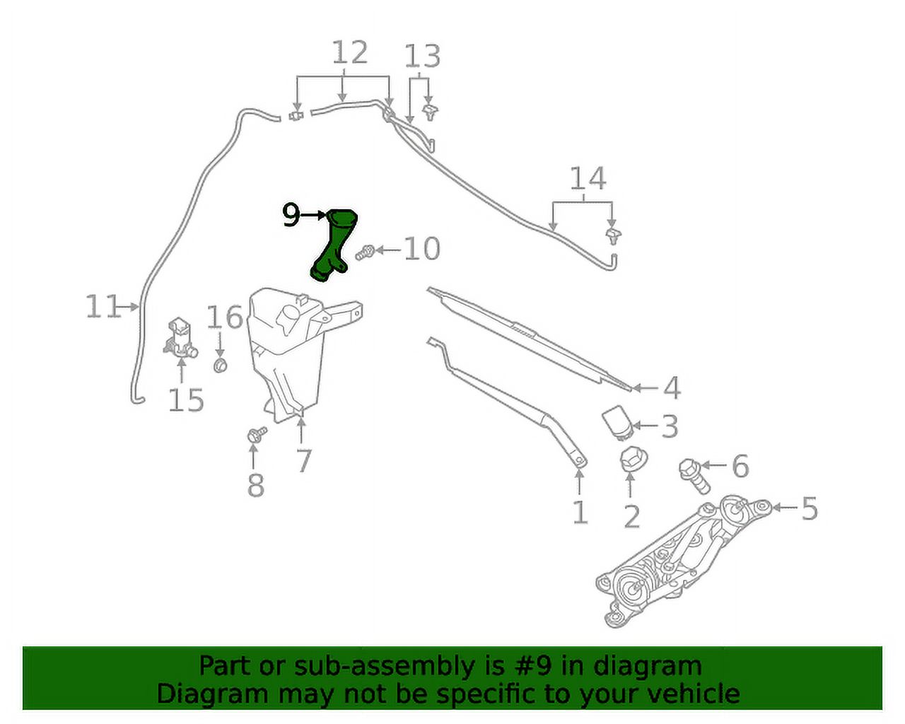 New Genuine Nissan Inlet-Washer Tank 289155RB0A / 28915-5RB0A OEM ...