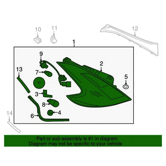 New Genuine Nissan Lamp Re Comb Rh OE 265501EA6A