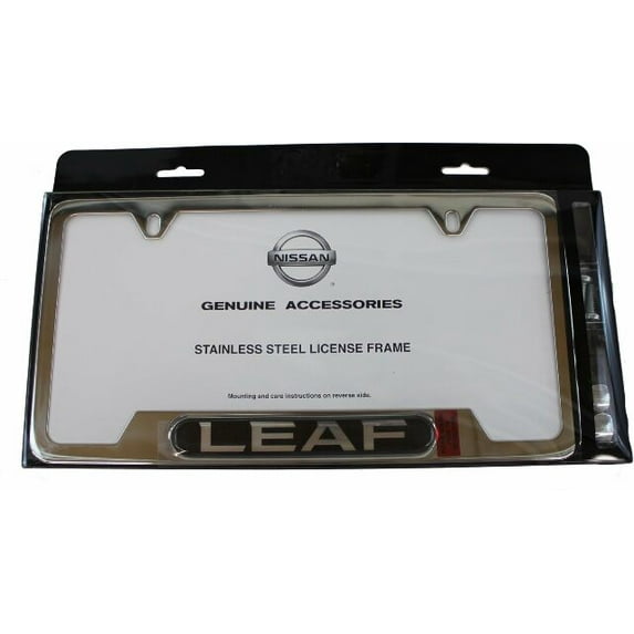New Genuine Nissan License Plate Frame Stainless Steel OE 999MB8X000