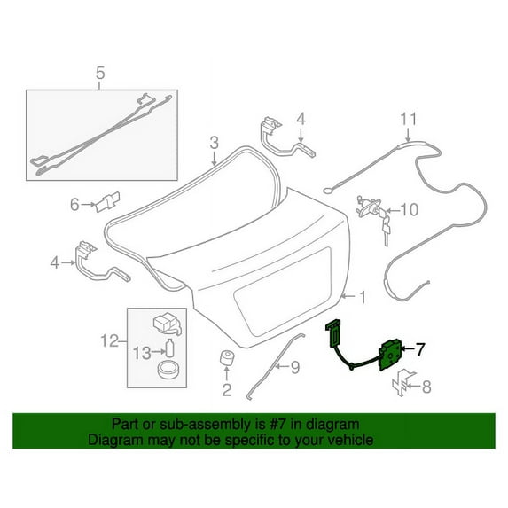 New Genuine Nissan Lock Trunk Lid 846303AN0B / 84630-3AN0B OEM