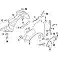 thumbnail image 1 of New Genuine Nissan Mudguard-Center,Front Rh 768525AA0A / 76852-5AA0A OEM, 1 of 9