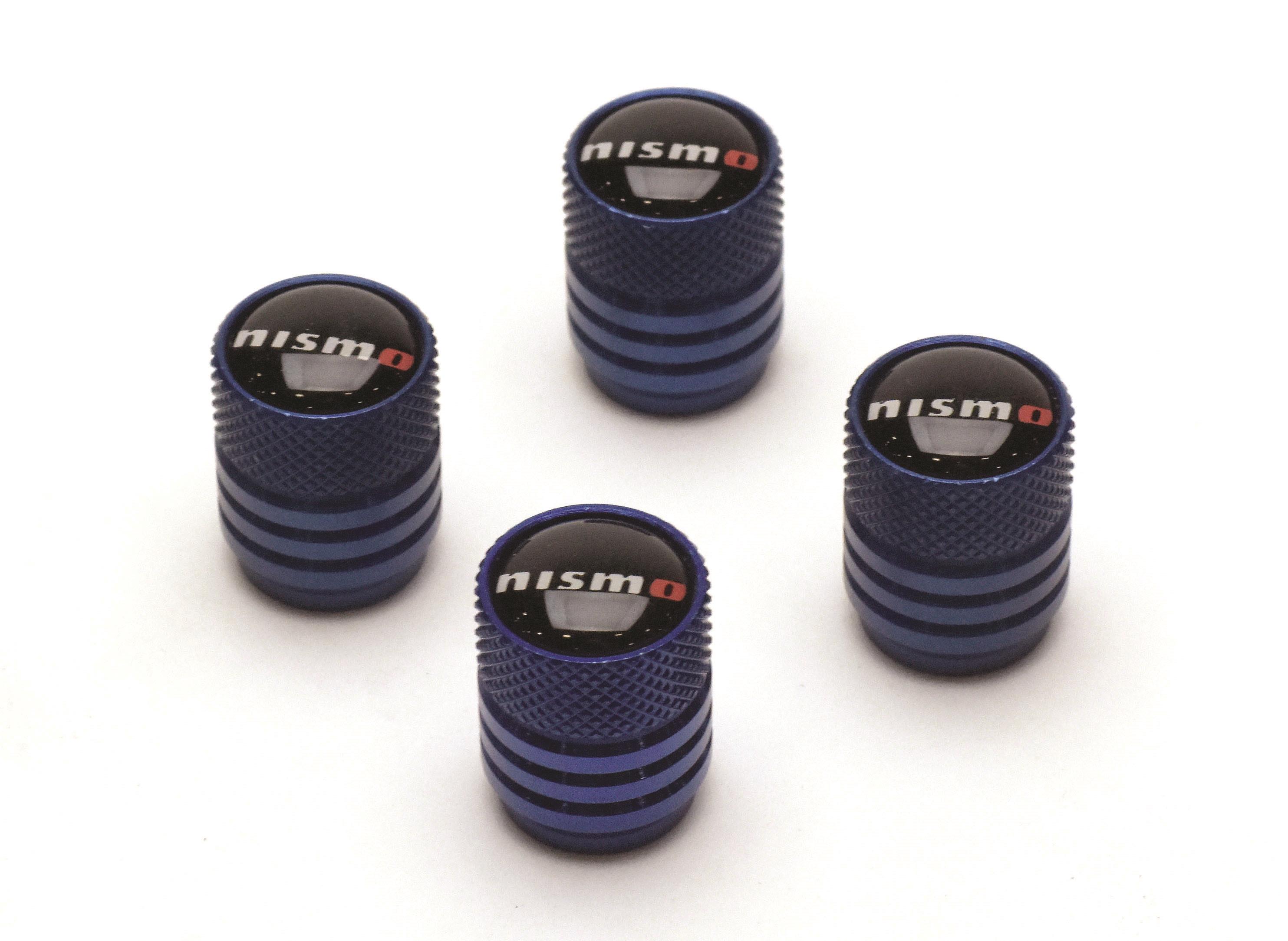 New Genuine Nissan Nismo Valve Stem Cap Set Blue (2009 2020) OE