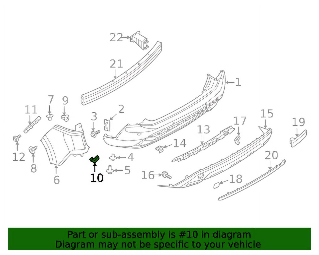 New Genuine Nissan Seal Rear Bumper OE 850B86RR0A - Walmart.com