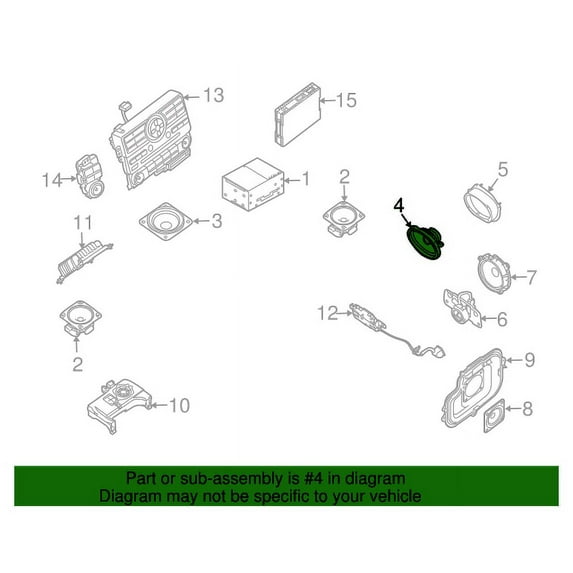 New Genuine Nissan Speaker Unit 281577S200 / 28157-7S200 OEM