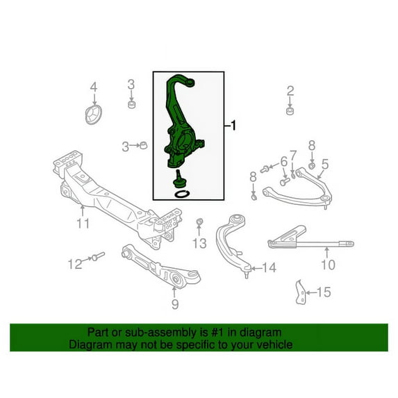 New Genuine Nissan Spindle - Knuckle, Rh OE 40014AL550