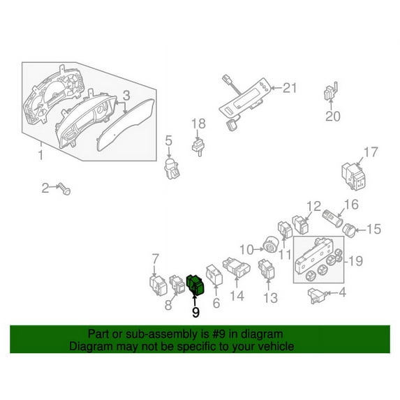 New Genuine Nissan Switch Assy-Sonar 259895Z000 / 25989-5Z000 OEM