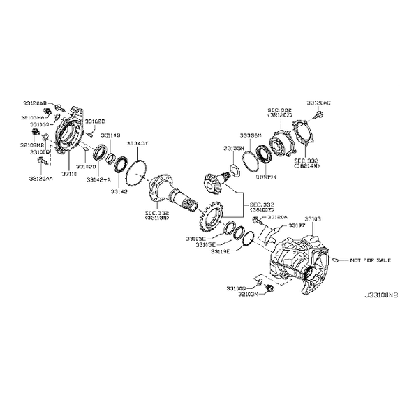 New Genuine Nissan Transfer Case (2014-2019) OE 331033KV0A