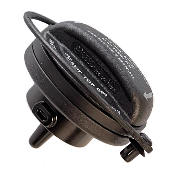 New Genuine OEM VW Gas Cap has Strap & Gasket Jetta Golf GTI Taos Tiguan 2015-2021,  Audi Q3 2019-2024 A3, S3 & RS3 2022-2023