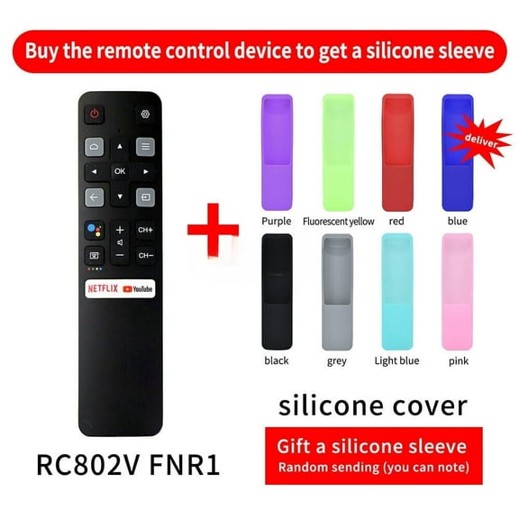 New Genuine RC802V FNR1 For LCDCVoice TV Remote Control 75S434 With Cover