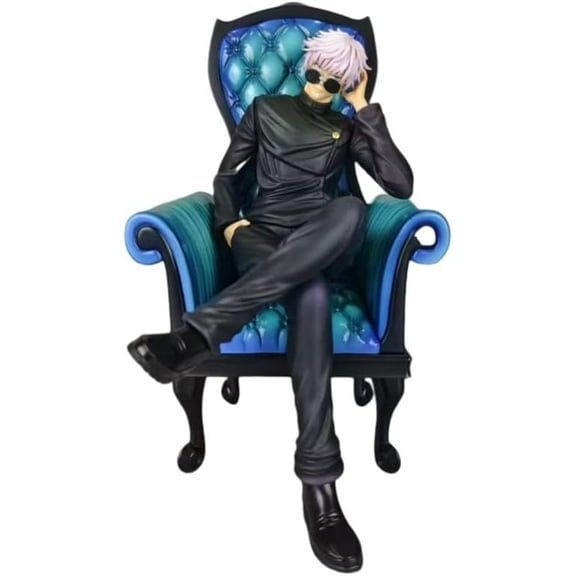 New Geto Suguru Figure, Gojo Satoru Figure, Sitting Sofa Action Figures 24cm/9.4inch Handmade PVC Characters Collectible Souvenirs for Anime Fans Gifts (b)