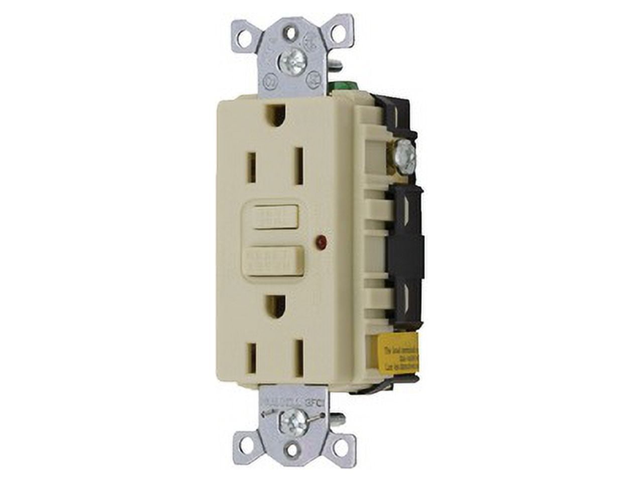 New Gfci Duplex Receptacle With Cover Plate hubbell Gfrst52mi Ivory Rating 15A 125V