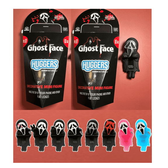 New Ghost Face Phone Huggers - 2Pcs Blind Boxes Assorted Horror Themed Phone Grips & Stands,Horror Fans & Daily Use, Ideal Gift for Movie Enthusiasts