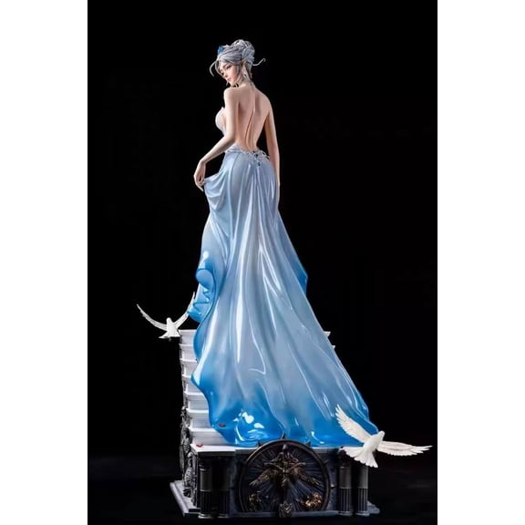 New GhostBlade Ice Princess Haikin Yan (Blue Ver) Character Anime Model Statue Action Figures Desktop Ornament Popular Decorations Fan Souvenirs Creative Gift Collectable