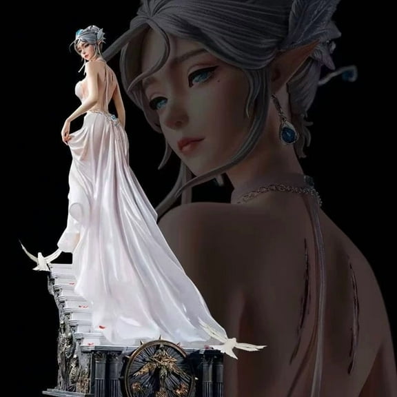 New GhostBlade Ice Princess Haikin Yan (White Ver) Character Anime Model Statue Action Figures Desktop Ornament Popular Decorations Fan Souvenirs Creative Gift Collectable