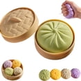 thumbnail image 1 of New Giant Glitter Dumpling Squishy with Steamer Box,Super Soft Mega Rainbow Dumplings Stress Ball,Large Anxiety Relief Slow-Rising Decompression Dough for Adults Elderly(1PCS）, 1 of 9