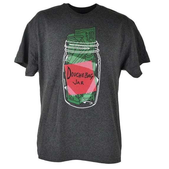 New Girl Douchebag Jar TV Show Series Comedy Graphic Charcoal Tshirt Tee Medium