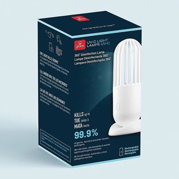 New! Globe Electric 360 Degree White Disinfection Lamp 66468