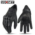 thumbnail image 1 of New Goatskin Motorcycle Gloves Summer Men Perforated Retro Leather Motorbike Motocross Glove Lady Motorcyclist Guantes, 1 of 6
