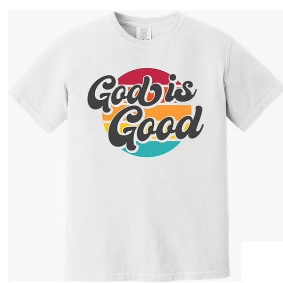 New God is Good" Unisex Oversized T-Shirt Soft Cotton Tee with Christian Affirmation Print.", DTG Print, Unisex Shirt