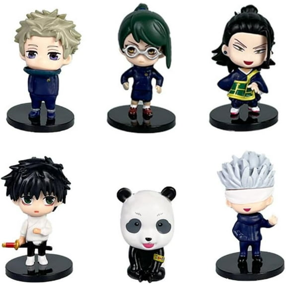 New Gojo Satoru Figure, Geto Suguru Figure, Yuki Tsukumo Figure, Six Q Version Figures 7cm/2.8inch PVC Handmade Model Decoration Gifts
