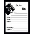 thumbnail image 1 of New Grad Black Postcard Invitations 25 Per Pack, 1 of 1