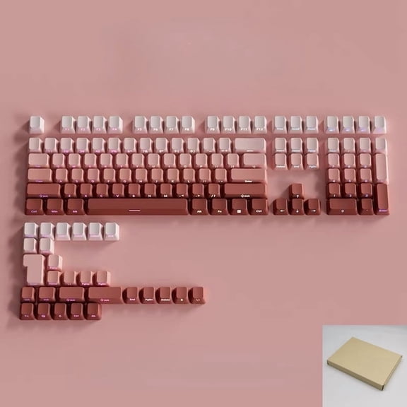 New Gradient Gray Double Shot RGB Backlit Keycaps OEM Profile 135 Keys Side Printed PBT Keycaps for Cherry MX Switches Keyboards
