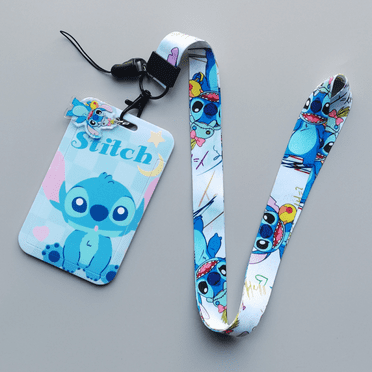 New Graffiti Stitch Card Cover Lanyard, Keychain ID Badge Holder for Cards, Keys, and Phones