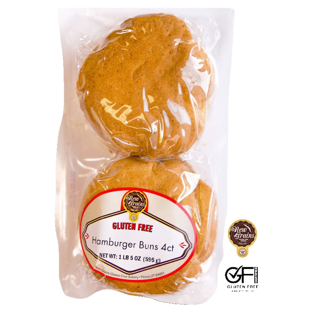 New Grains Hamburger Buns Gluten Free, 16oz