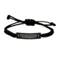 thumbnail image 1 of New Grandmother, Glam-Ma (Noun) : A Woman Who is Far Too Gorgeous and, Joke Mother's Day Black Rope Bracelet for Grandmom, 1 of 1