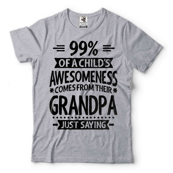New Grandpa Shirt Grandpa Shirts Father's Day Grandpa Shirt Funny Grandpa Shirt Grandfather Gifts (4X-Large Grey)