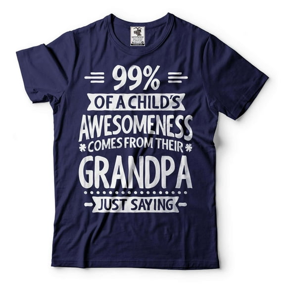New Grandpa Shirt Grandpa Shirts Father's Day Grandpa Shirt Funny Grandpa Shirt Grandfather Gifts (X-Large Navy Blue)