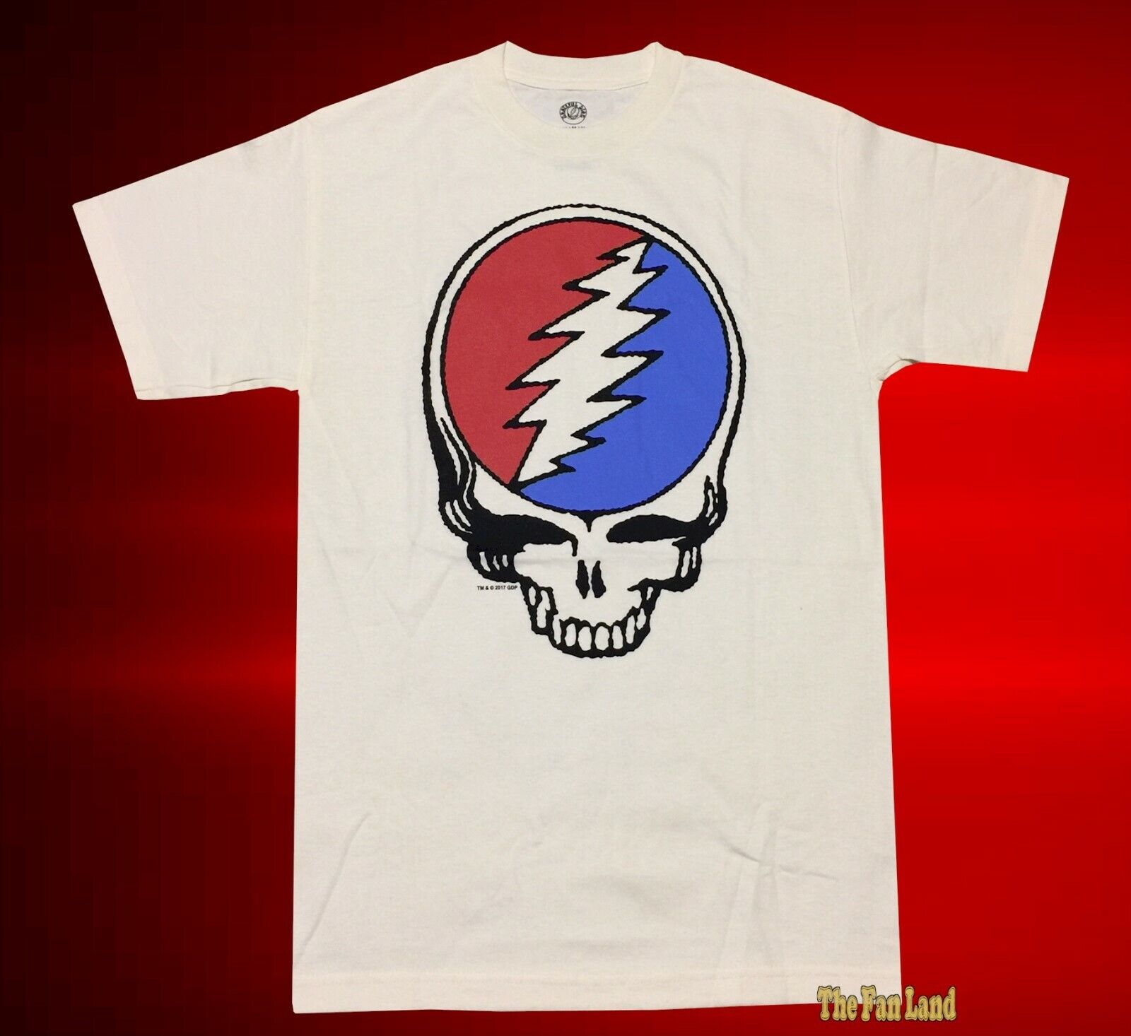 New Grateful Dead Band Skull Head Mens Classic Logo Vintage Tshirt