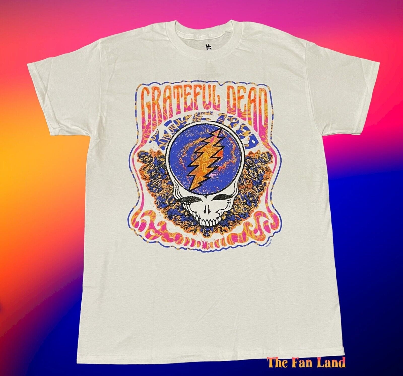 New Grateful Dead Junk Food White Mens Vintage Concert Tshirt