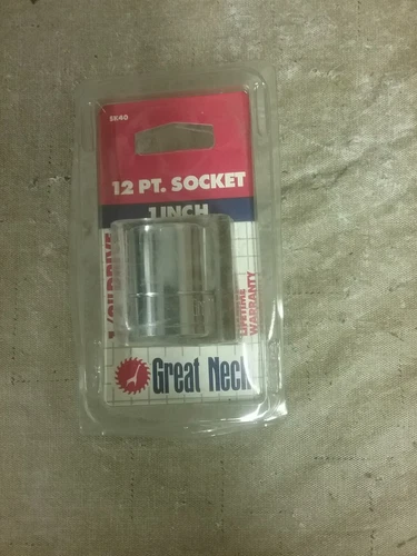 New Great Neck 1" 12 Point 1/2" Drive Socket Sk40 (17-7086)