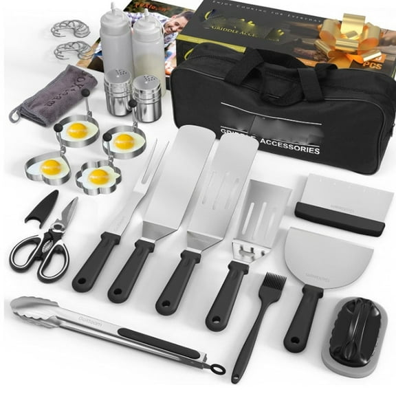 New Griddle Accessories Kit, 30 PCS Grill Tools Set for Outdoor Camping