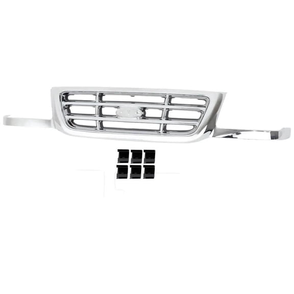 New Grille Assembly Compatible With Ford Ranger Edge 6 Cyl 3.0L Ranger EV Ranger XL 4 Cyl 2.5L Ranger XL 6 Cyl 3.0L Ranger XLT 6 Cyl 4.0L 2001-2003 By FO1200443 1L5Z8200